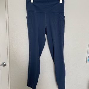 Athleta stash pocket Leggings - blue